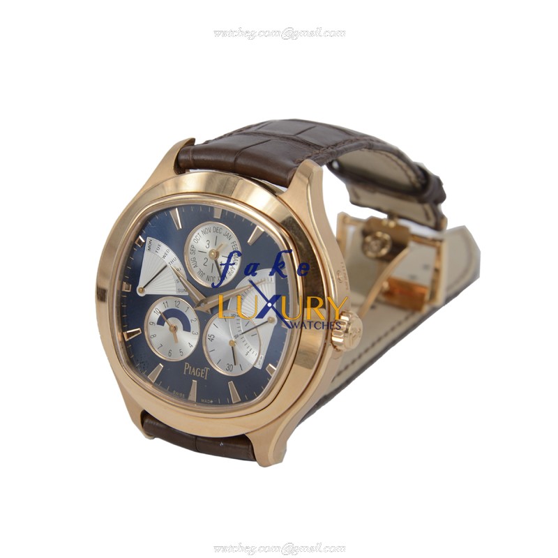 Piaget G0A33019 Emperador Automatic 18kt Rose Gold Dark Blue Dial Replica Watch - Image 2