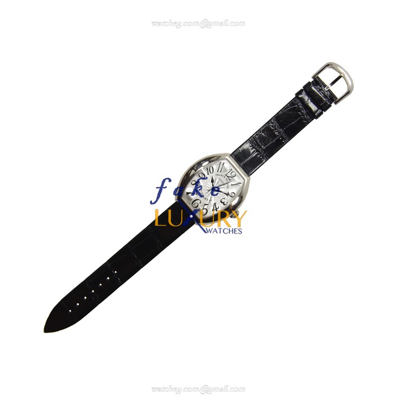 Franck Muller 5000 H SC OG HEART Automatic 18kt White Gold Silver Dial Replica Watch - Image 2