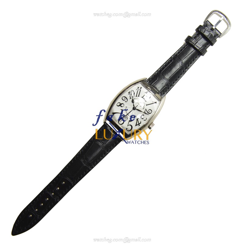 7880 SC DT OG - Franck Muller Cintree Curvex Replica Watch Automatic Silver Dial 18kt White Gold - Image 2