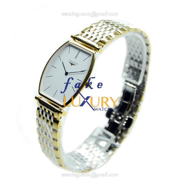 Longines L4.705.2.12.7 La Grande Quartz Replica Watch, White Dial, PVD Gold Case - Image 3