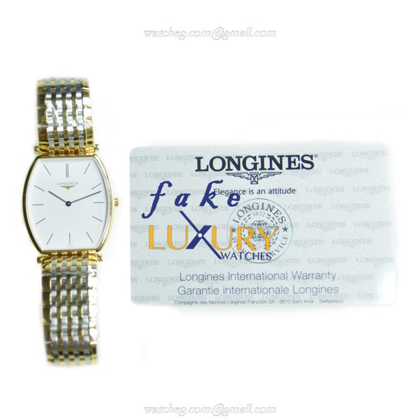 Longines L4.705.2.12.7 La Grande Quartz Replica Watch, White Dial, PVD Gold Case - Image 5