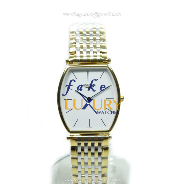 Longines L4.705.2.12.7 La Grande Quartz Replica Watch, White Dial, PVD Gold Case - Image 2