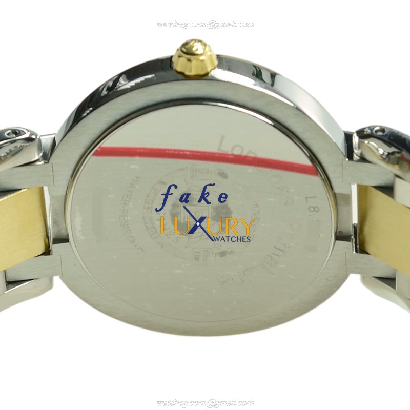 Longines L8.112.5.91.6 Prima Luna Replica Watch, Quartz Movement, 18kt Gold & Steel Case, Silver - Image 4