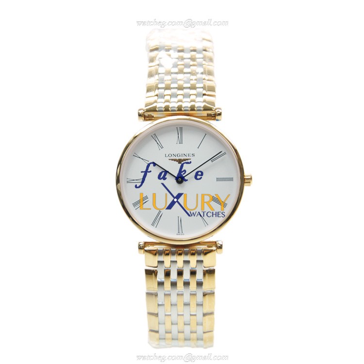 L4.512.1.11.7 - Longines La Grande Replica Watch Quartz PVD Gold Silver Dial - Image 2