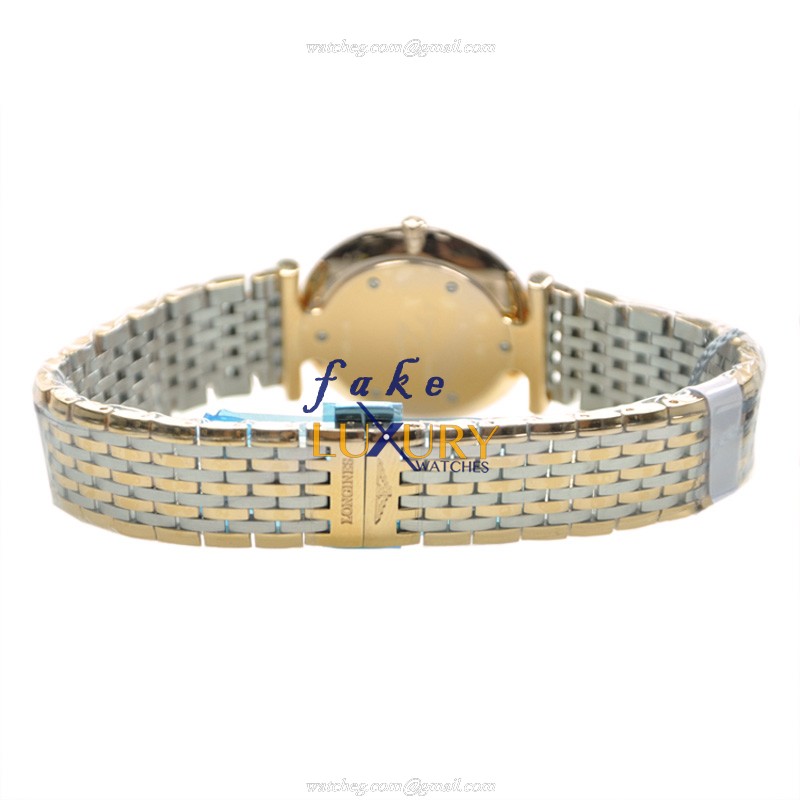 L4.512.1.11.7 - Longines La Grande Replica Watch Quartz PVD Gold Silver Dial - Image 4