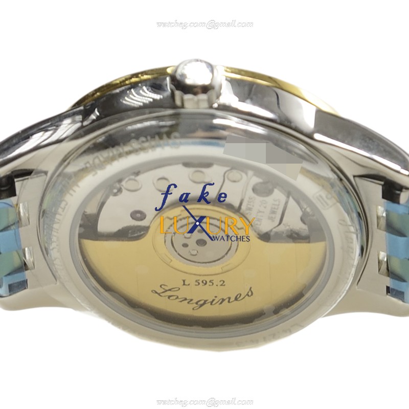 Longines L4.274.3.21.7 FLAGSHIP Replica Watch Automatic White Dial PVD Gold Case - Image 4