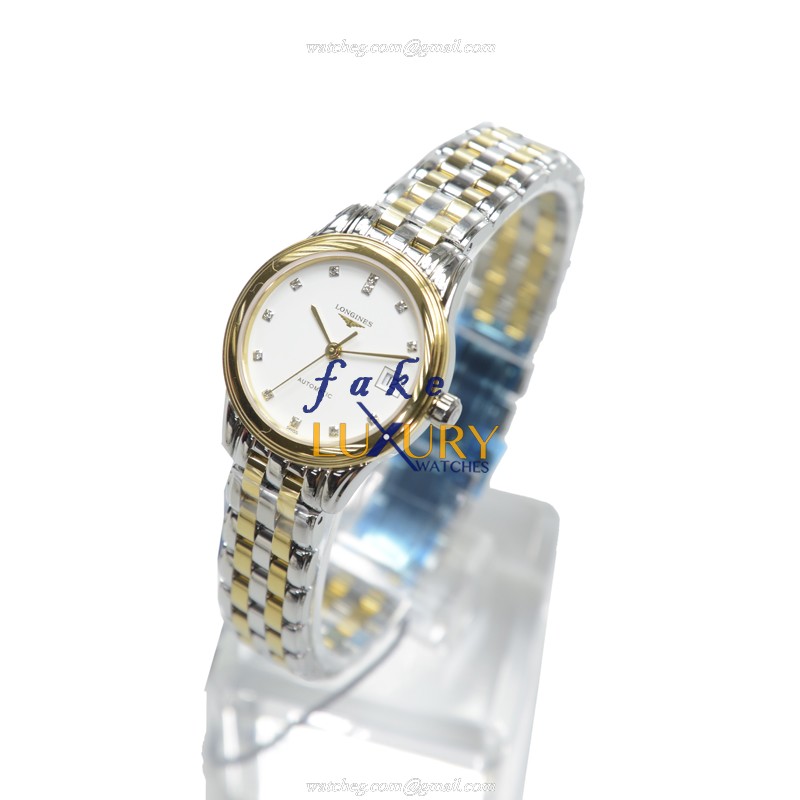 Longines L4.274.3.27.7 Flagship Replica Watch Automatic Movement PVD Gold Case White Dial Resistant - Image 3