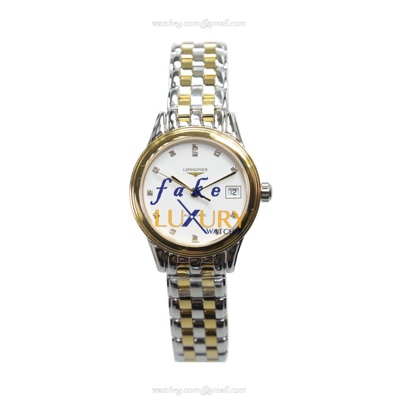 Longines L4.274.3.27.7 Flagship Replica Watch Automatic Movement PVD Gold Case White Dial Resistant - Image 2