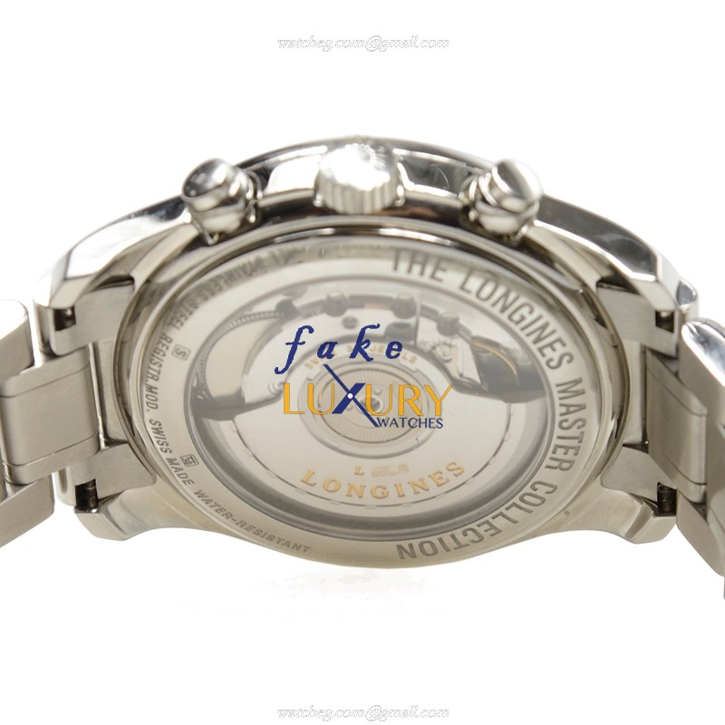 Longines L2.629.4.51.6 Master Automatic Replica Watch - Black Dial, Silver Steel Band - Image 4