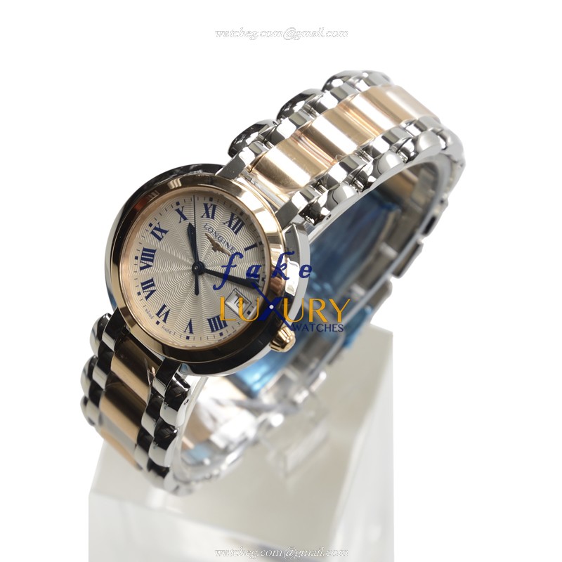 Longines L8.112.5.78.6 PRIMA LUNA Quartz 18kt Rose Gold & Steel Replica Watch | 30mm Case - Image 3