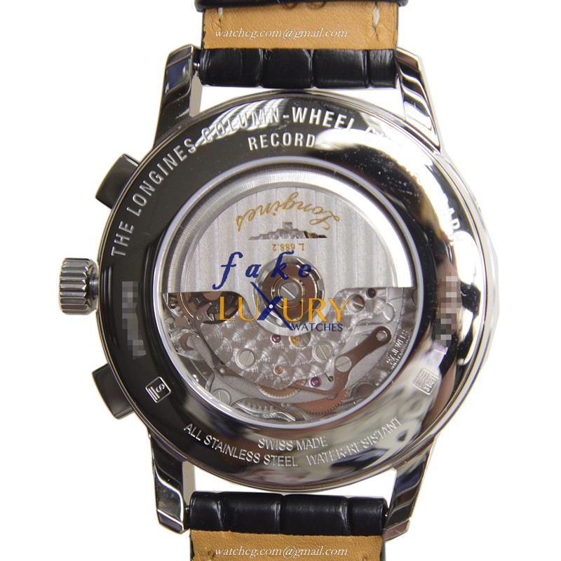 Longines Heritage L4.754.4.72.3 Replica Watch, Automatic Movement, Silver Dial, Steel Case - Image 3