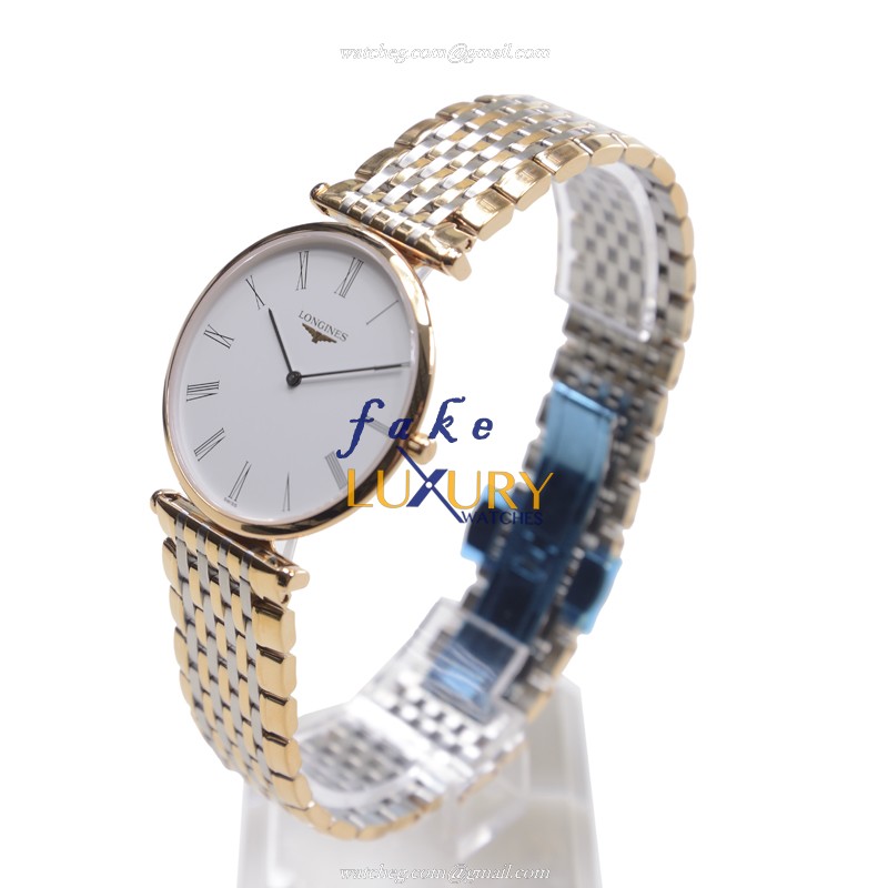 Longines L4.709.1.11.7 Quartz PVD Gold Replica Watch | 33mm White Dial Gold Strap | 30M Water - Image 3