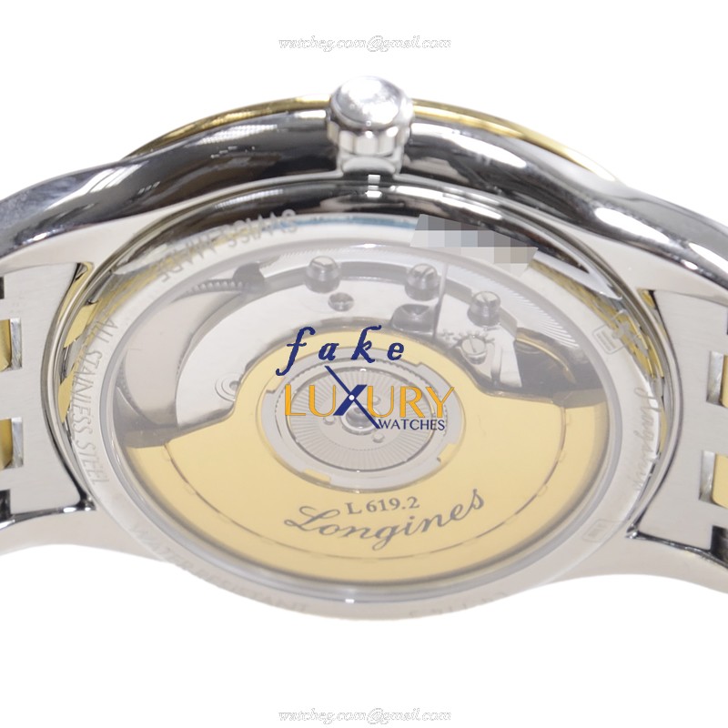 Longines FLAGSHIP L4.774.3.32.7 Replica Watch, Automatic, Gold Dial, PVD Gold Case - Image 4