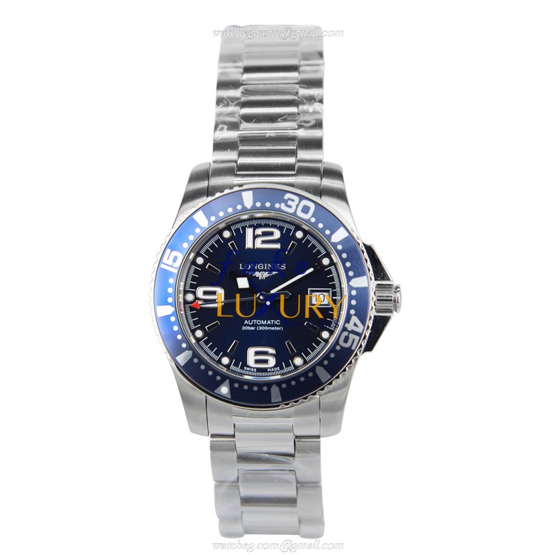 Longines L3.284.4.96.6 Replica Watch, Automatic, Blue Dial, 29.5mm Steel Case, Silver Bracelet - Image 2