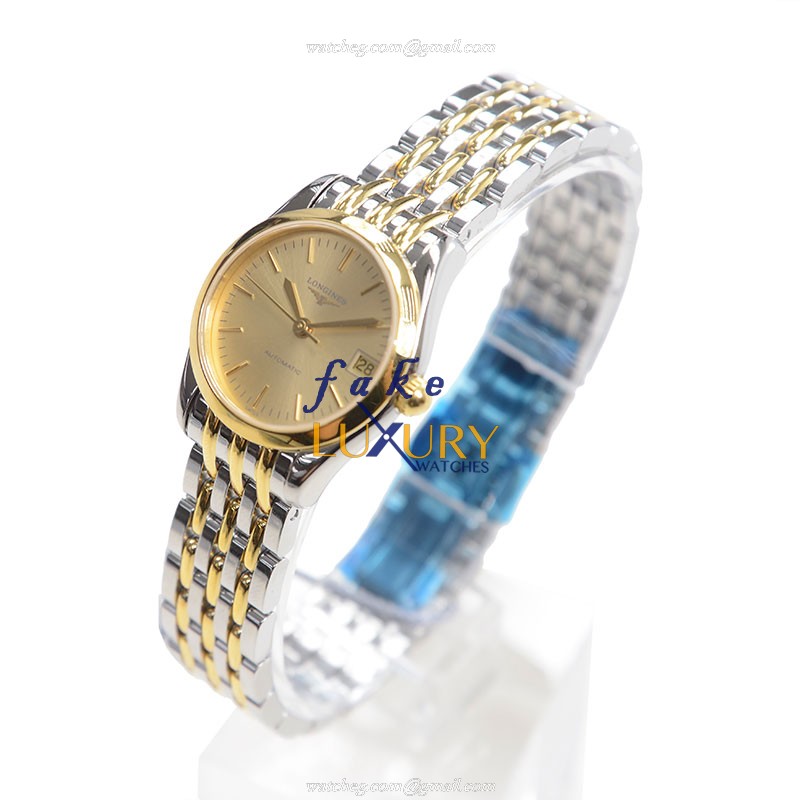Longines Elegant Series L4.398.3.32.7 Automatic PVD Gold Replica Watch - Image 3