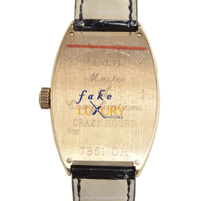 7851CH5N - Franck Muller 7851 CH 5N Replica Watch Automatic 18kt Rose Gold Gold Dial - Image 2