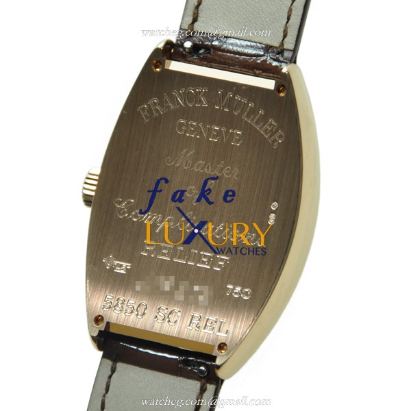 Franck Muller 5850 SC REL 5N Cintree Curvex Replica Watch, Automatic, Silver Dial, 18kt Rose Gold - Image 2