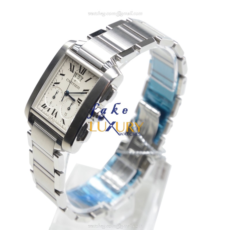 Cartier W51024Q3 Luxury Replica Watch, White Dial, Silver Steel Case, Swiss Quartz Movement - Image 3