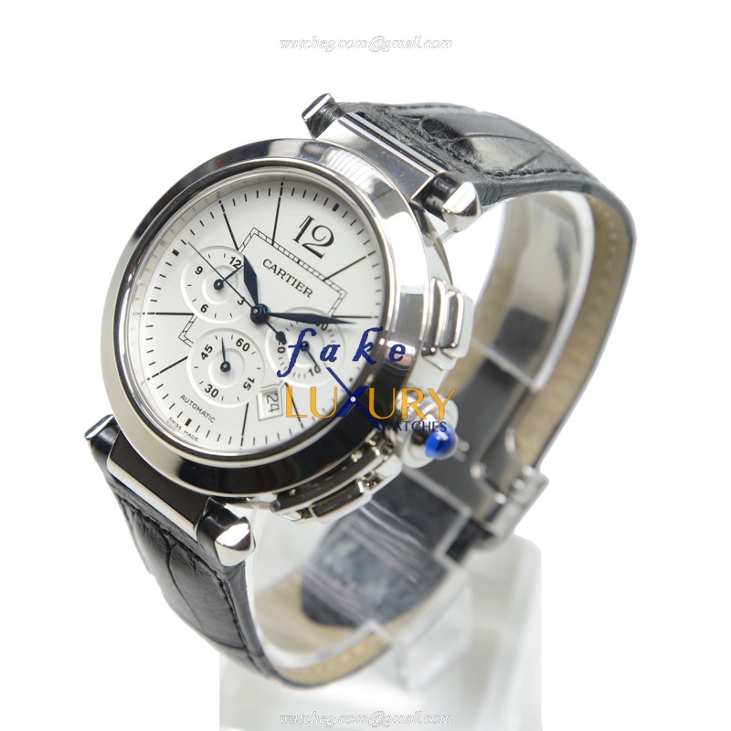 Cartier W3108555 PASHA DE CARTIER Automatic Stainless Steel Replica Watch, Swiss Movement, Silver - Image 3