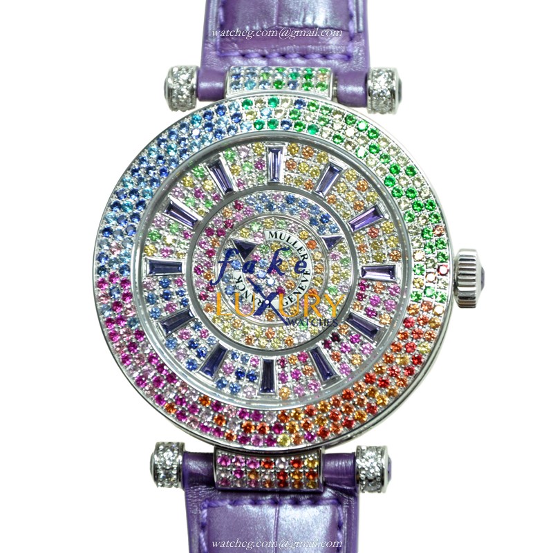 Franck Muller DM42 QTR SAI D3R CD OG QTRS AUTO 18kt White Gold Diamond Replica Watch - Image 2