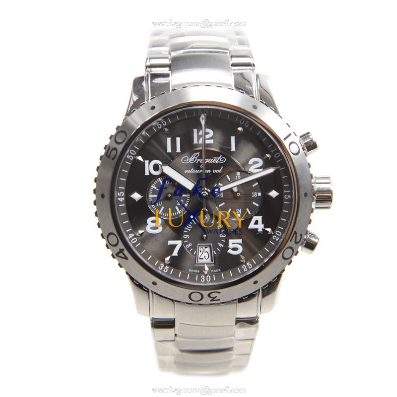 Breguet 3810ST/92/SZ9 TYPE XXI Automatic Stainless Steel Dark Grey Dial Replica Watch - Image 2