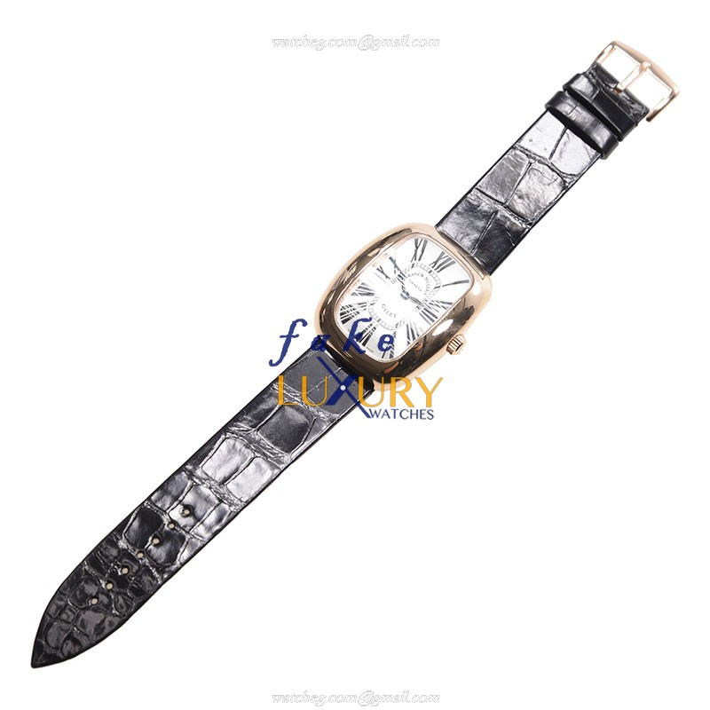 3002 M QZ R 5N - Franck Muller Galet Replica Watch - Quartz - Silver Dial 18kt Rose Gold - Image 2