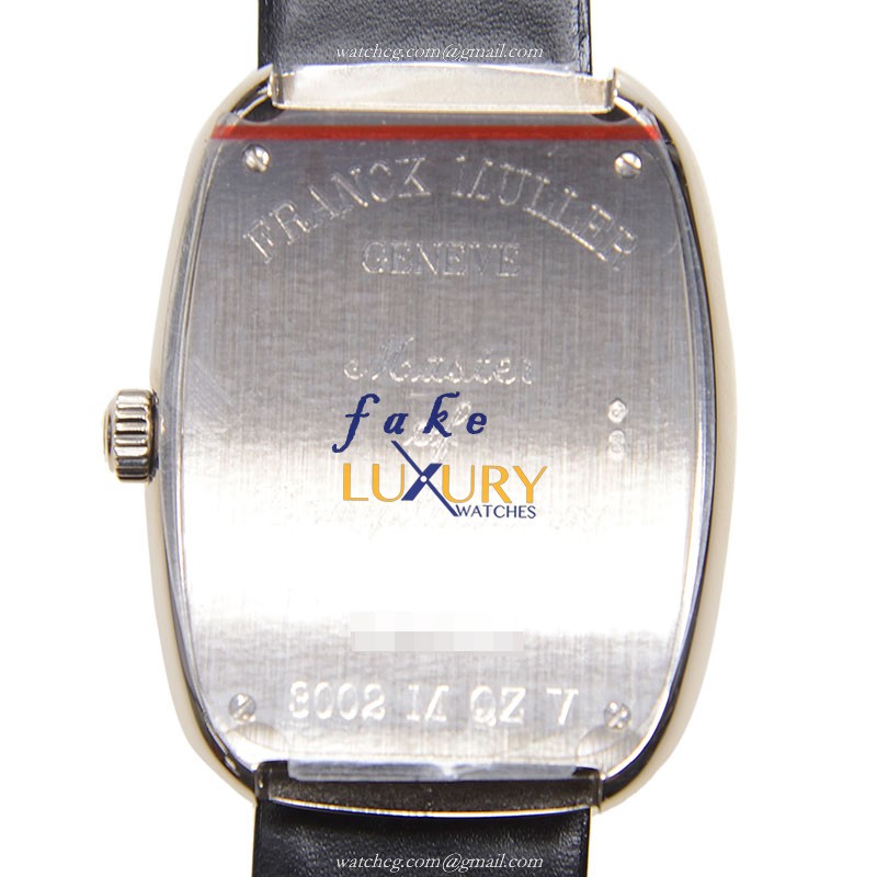 Franck Muller 3002 M QZ V OG Replica Watch Silver Dial 18kt White Gold Quartz Alligator Strap - Image 3