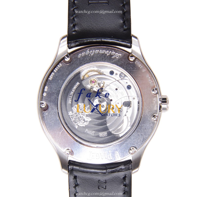 Piaget G0A37111 Gouverneur Replica Watch, Automatic, Silver Dial, 18kt White Gold & Diamond Case - Image 3