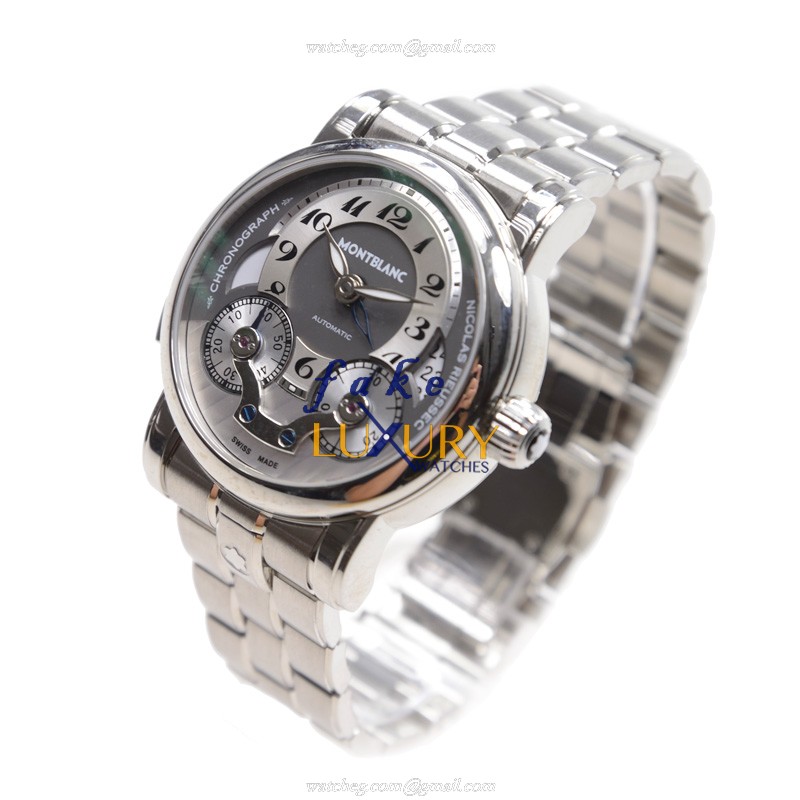 Mont Blanc NICOLAS RIEUSSEC 102336 Automatic Stainless Steel Dark Grey Dial Replica Watch - Image 3