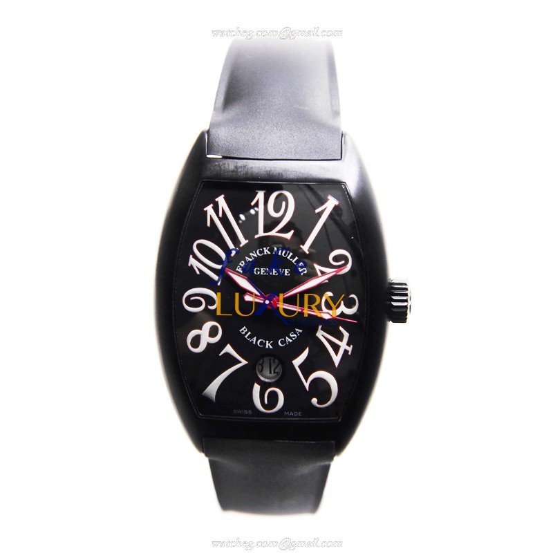 Franck Muller 7880C DT NR RED CASA CINTREE CURVEX Auto Titanium Replica Watch - Black Dial, Rubber - Image 2