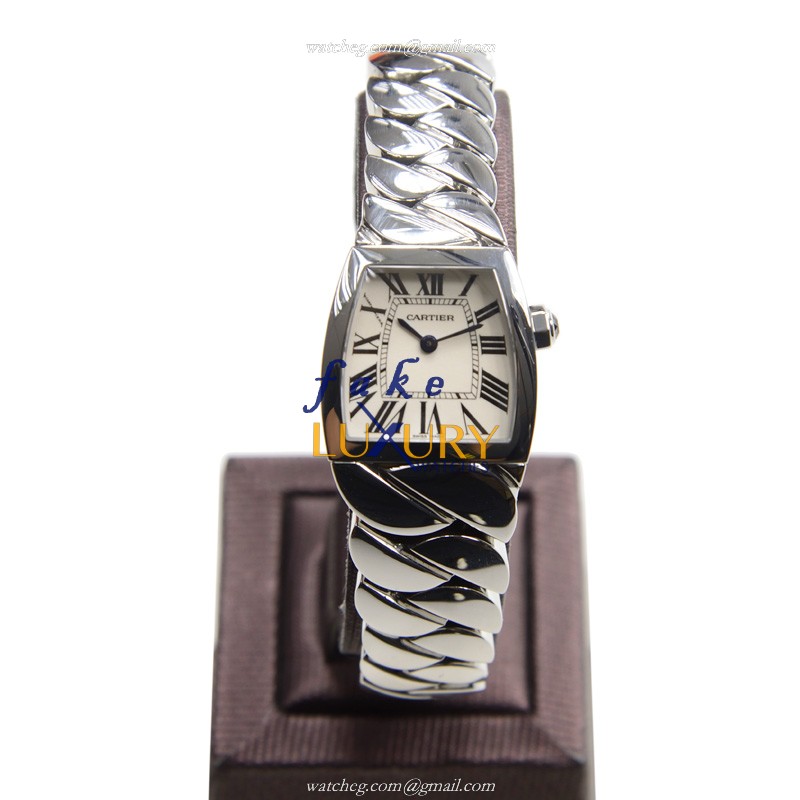 Cartier W660012I Quartz Steel Case White Dial Silver Strap Replica Watch - Image 2
