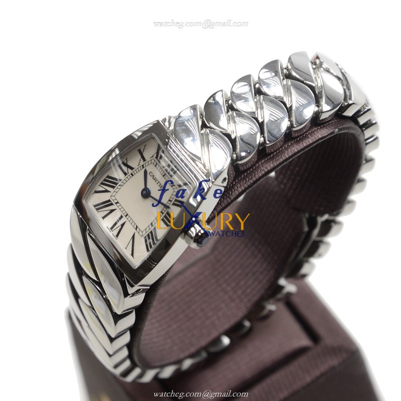 Cartier W660012I Quartz Steel Case White Dial Silver Strap Replica Watch - Image 3