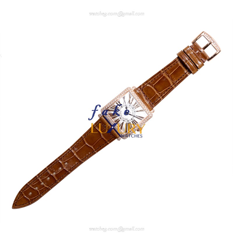 Franck Muller 6002 L QZ REL R D 5N Master Square Quartz 18kt Rose Gold Diamonds Replica Watch - Image 2