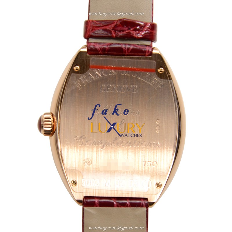 Franck Muller 5002 M QZ D3 CD 5N HEART Quartz 18kt Rose Gold & Diamonds - 34.5mm Case - Replica - Image 3