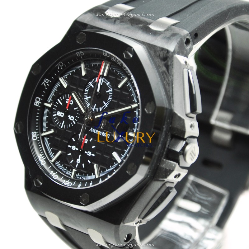 Audemars Piguet 26400AU.OO.A002CA.01 Royal Oak Offshore Replica Watch, Forged Carbon Case, Black - Image 2