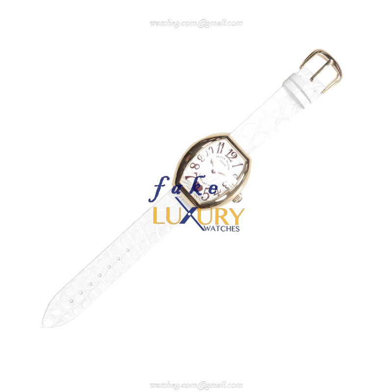 Franck Muller 5002 M QZ C 6H 5N Replica Watch, Silver Dial, 18kt Rose Gold Case, Quartz - Image 2