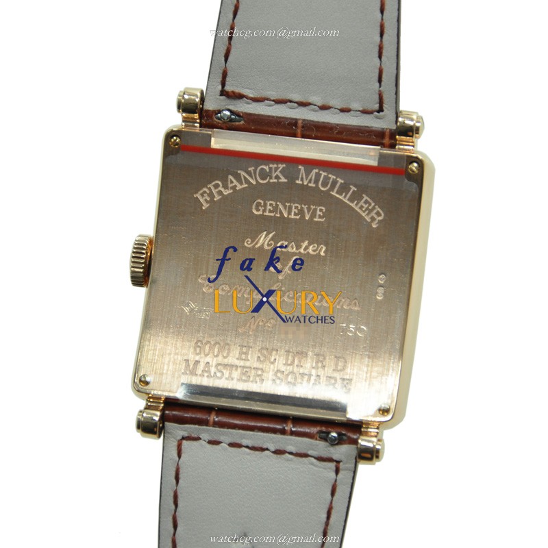 Franck Muller 6000 H SC DT R D 5N MASTER SQUARE Replica Watch, Automatic, White Dial, Rose Gold & - Image 3