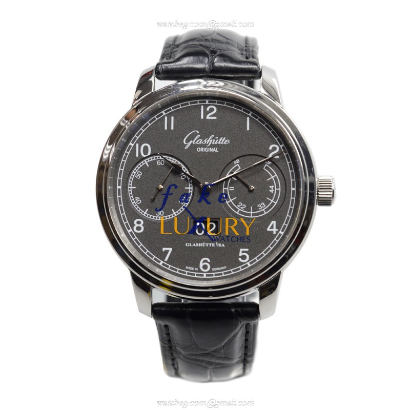 Glashutte Senator Observer 100-14-02-02-04 Automatic Stainless Steel Dark Grey Dial Replica Watch - Image 2