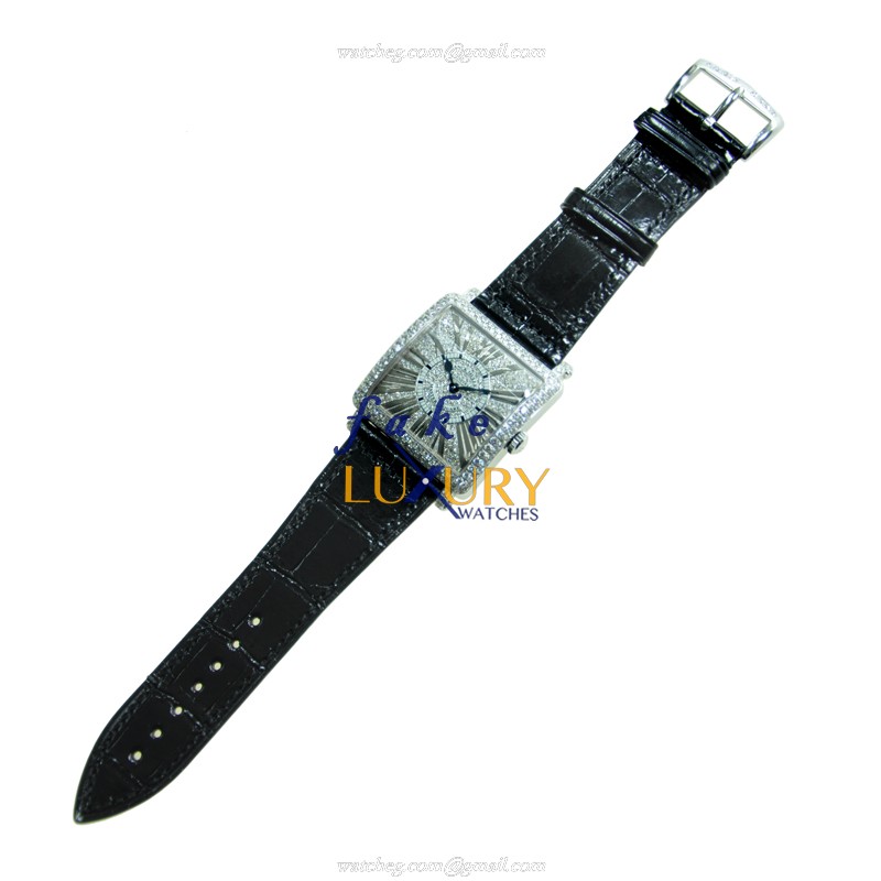 Franck Muller 6002 M QZ REL R D CD OG Replica Watch, Quartz Movement, Silver Dial, 18kt White Gold - Image 2