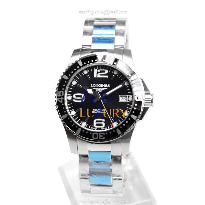 Longines L3.641.4.56.6 Replica Watch, Automatic Movement, Black Dial, Stainless Steel Bracelet - Image 2