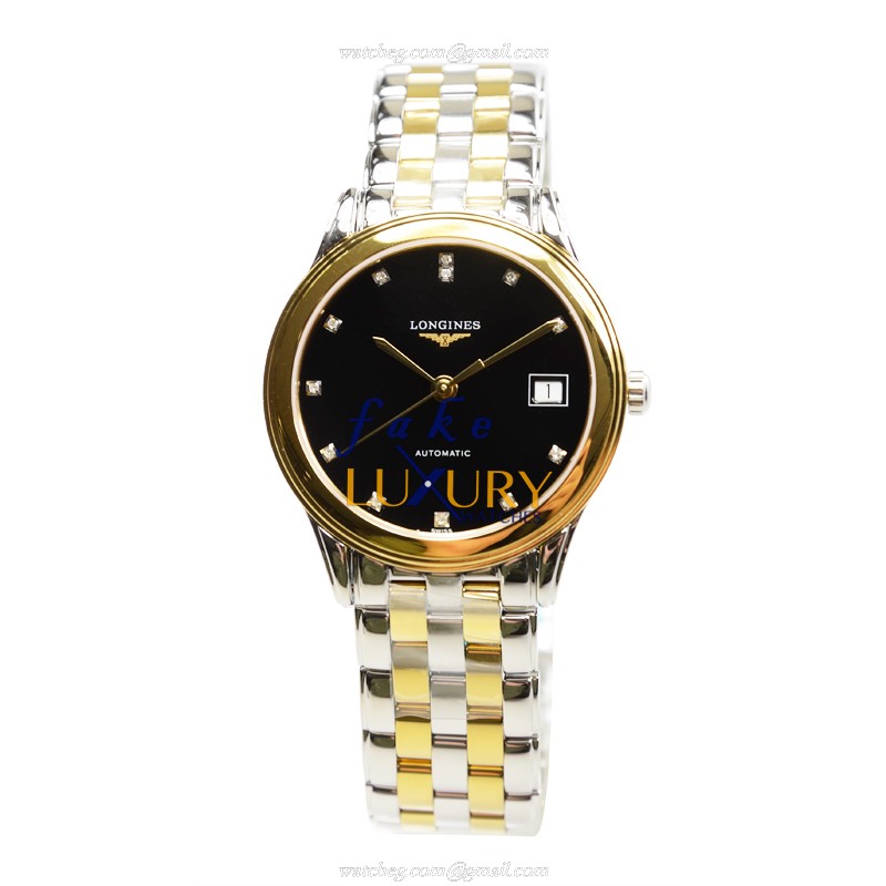 Longines L4.774.3.57.7 Flagship Replica Watch With Automatic Movement 18kt Gold Steel Case - Image 2