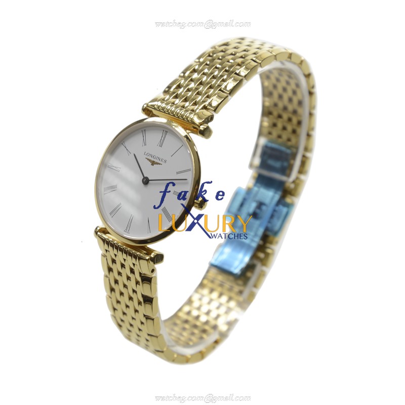 Longines L4.512.2.11.8 Quartz PVD Gold Replica Watch, Auto, White Dial, Steel Case - Image 3