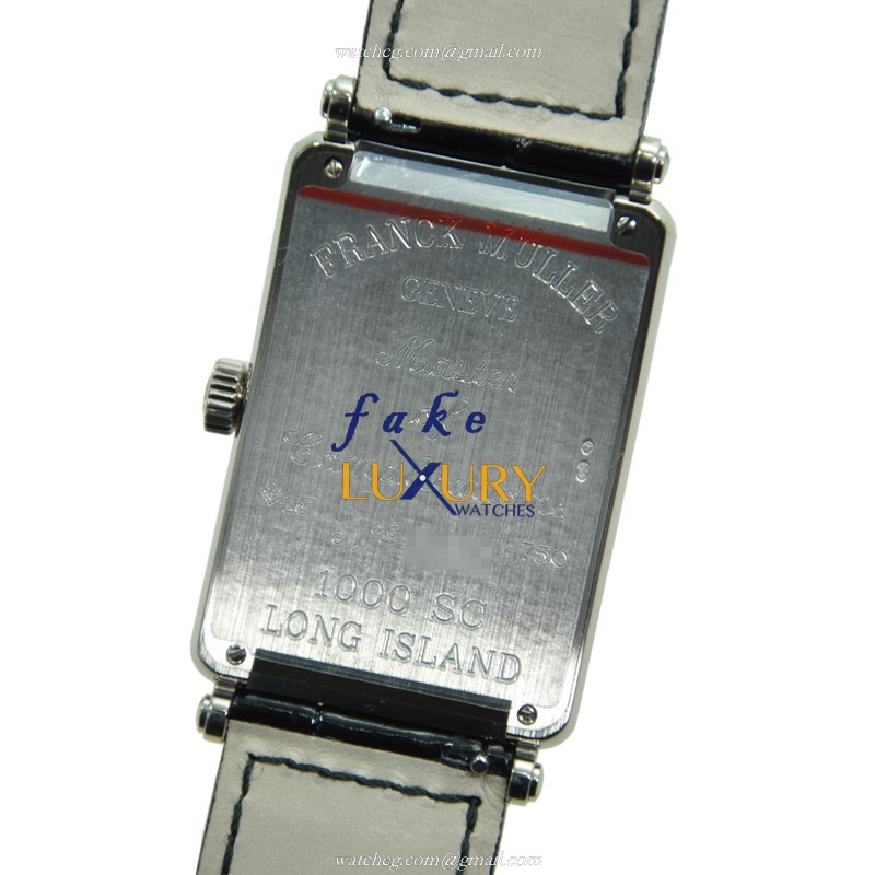 Franck Muller 1000 SC OG Replica Watch, Automatic, Silver Dial, 18kt White Gold Case, Black - Image 3