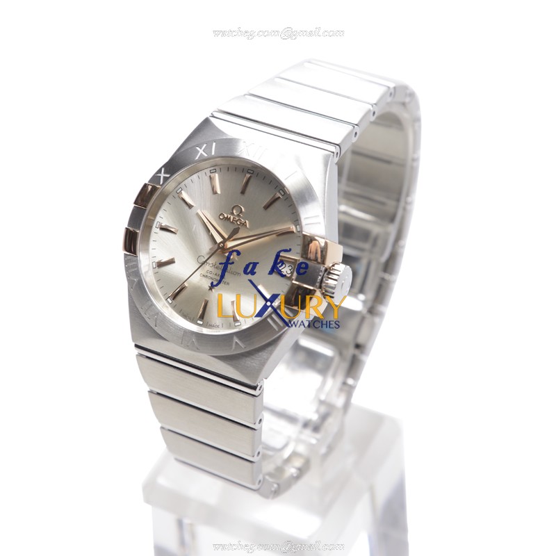 Omega 123.20.38.21.02.004 CONSTELLATION Automatic 18kt Rose Gold & Steel - Silver Dial - Replica - Image 3