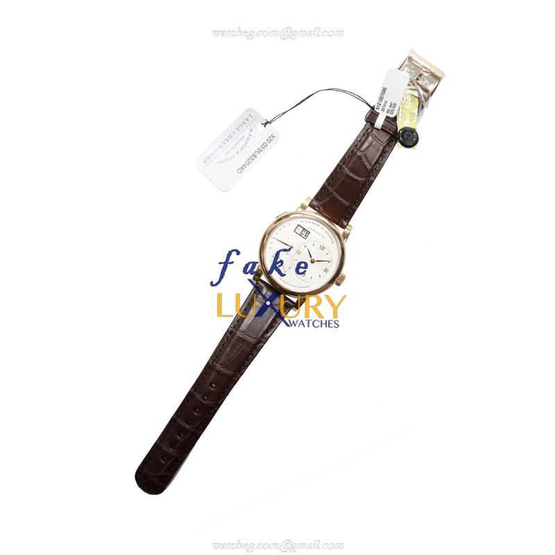 A Lange & Sohne 320.032 Grand Lange Replica Watch, Automatic, Rose Gold Case, Silver Dial - Image 2
