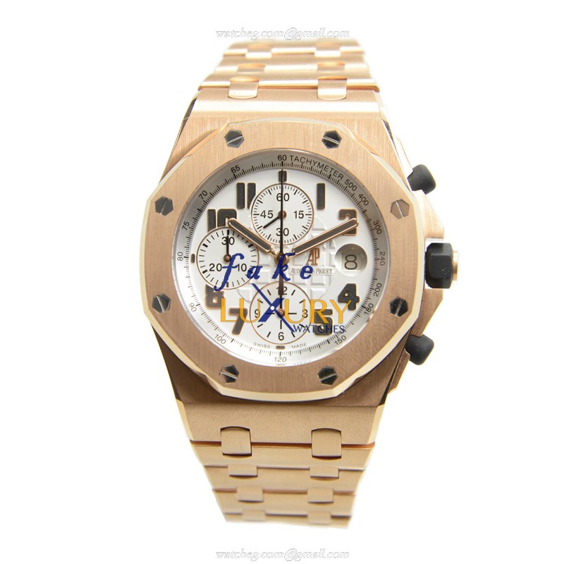 Audemars Piguet Royal Oak Offshore 26170OR.OO.1000OR.01 Replica Watch, Silver Dial, 18kt Rose Gold - Image 2