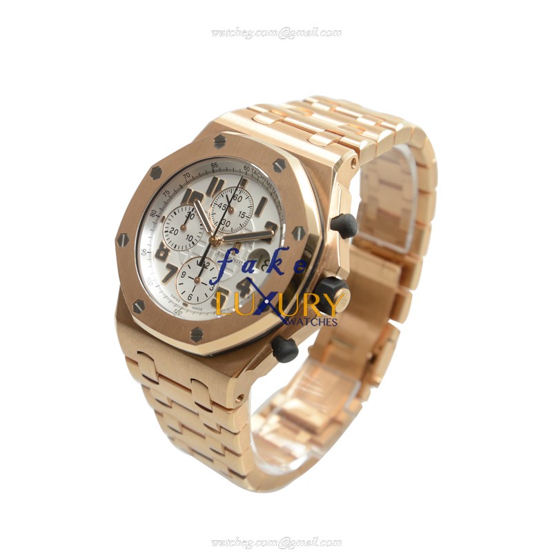 Audemars Piguet Royal Oak Offshore 26170OR.OO.1000OR.01 Replica Watch, Silver Dial, 18kt Rose Gold - Image 3