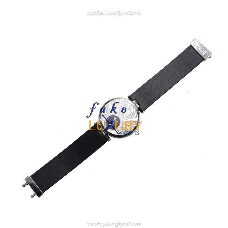 Piaget G0A35136 Limelight Replica Watch Automatic 18kt White Gold Diamond Silver Dial Black Silk - Image 4
