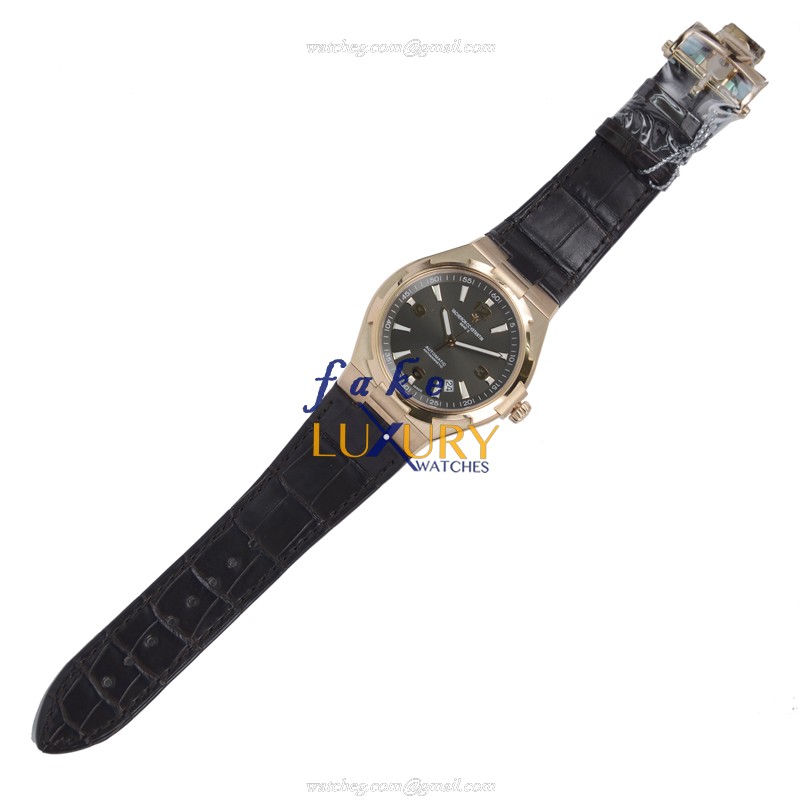 Vacheron Constantin 47040/000R-9666 Overseas Replica Watch, Black Dial, Rose Gold Case, Automatic - Image 2