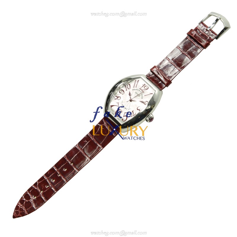 Franck Muller 5000 H SC AC Master of Complication Replica Watch, Automatic, Silver Dial, Red - Image 2
